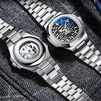 ZZOOI 2022 New CHENXI Fashion Automatic Winding Skeleton Mens Mechanical Watch Luminous Waterproof Sports Men Wrist Watches Clock