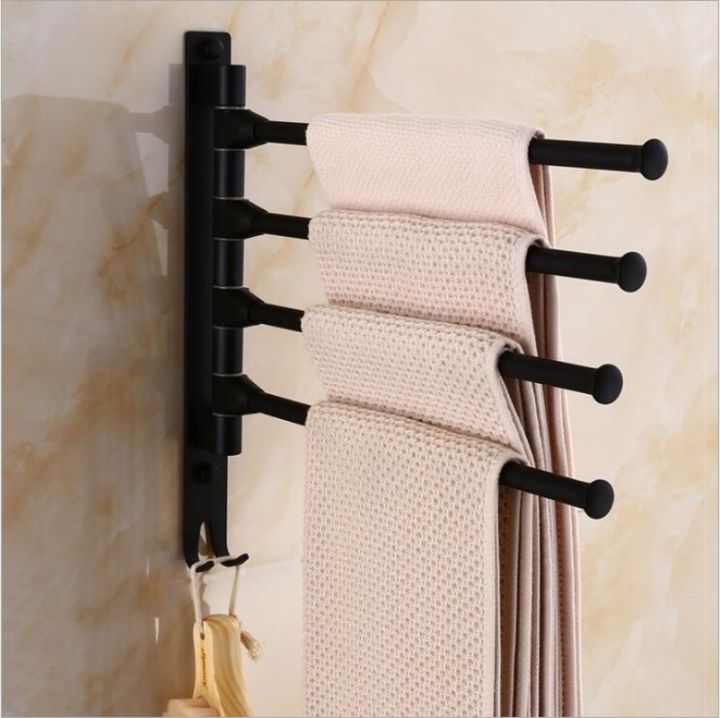 european-black-space-aluminum-bathroom-towel-rack-rotating-rod-towel-rack-hotel-towel-rack-4-bars-movable-pole-wall-mounted