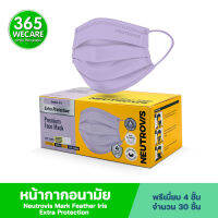 Neutrovis Premium 4Layer Feather Iris 30pcs. นิวโทรวิส หน้ากากพรีเมี่ยม 4ชั้น สีเฟธเธอร์ไอริส 365wecare