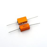 2PCS RX24 5W 5R 5RJ Power Metal Shell Aluminium Gold Resistor High Power Resistance Golden Heat Sink Resistor 5Watt 5 ohm WATTY Electronics