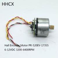 มอเตอร์เข้ารหัสฮอลล์1ชิ้น PR-520EV-17355เพลาส่งออกคู่ไมโคร DC-Motor PR-520EV 6-12VDC มอเตอร์ไฟฟ้า6400RPM