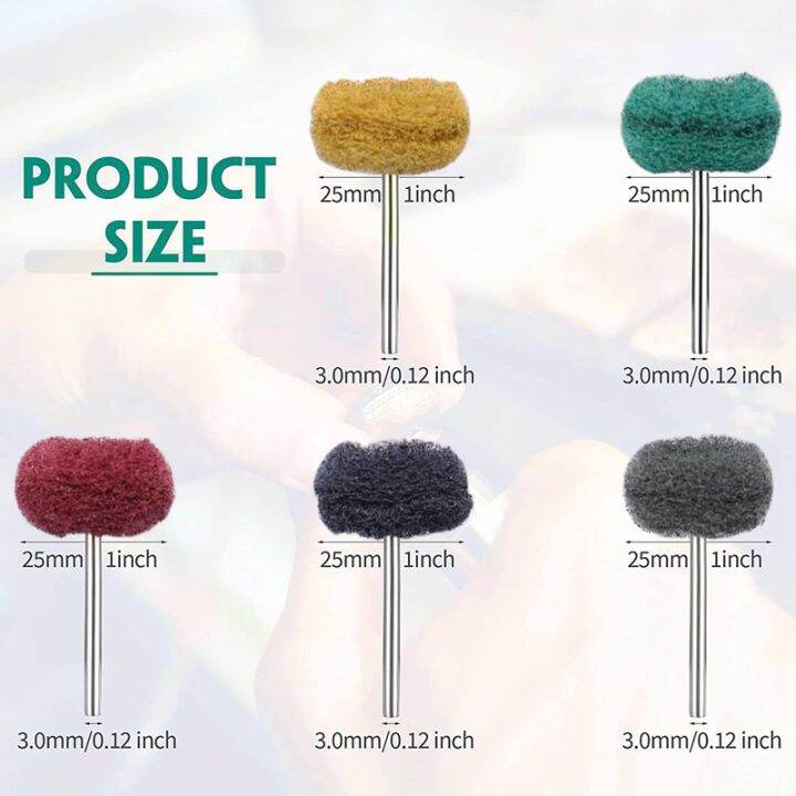 100pc-abrasive-buffing-wheels-grit-scouring-pad-abrasive-wheel-polishing-1-inch-buffing-polishing-wheel-set-1-8in-shank