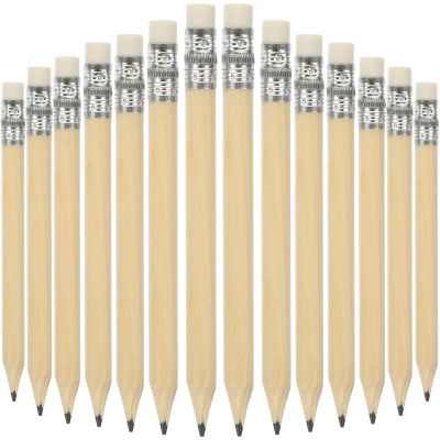 50 Pcs Mini Short Drawing Tool Pencils Erasers Kids Golfing Small Log Sketching Draft Writing Pupil Towels