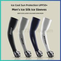 Summer Sunscreen Ice Sleeves Mens UV Protection Cycling Arm Sleeves Breathable Quick-drying Cuff Cover For Driving Fishing L/XL