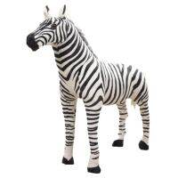 Soft Stuffed Plush Animal Pillow Realistic Zebra for Childrens Birthday Gift