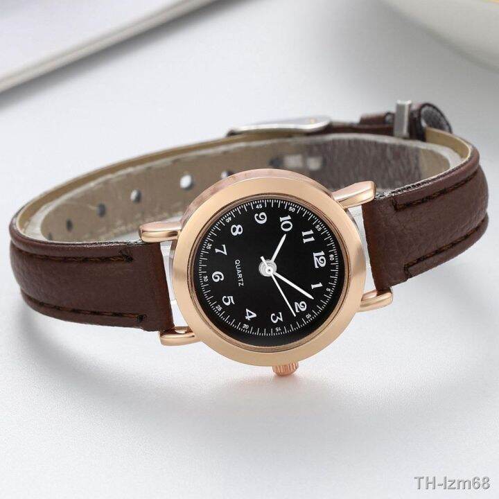 2023-belt-round-small-dial-fashionable-lady-wrist-watch-simple-atmospheric-quartz-digital-time-table