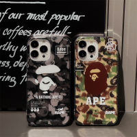 《KIKI》APE Man camouflage Phone case for iphone 14 14pro 14promax 13 13pro 13promax High quality anti-fall material 12 12pro 12promax 11 Trendy brands characters pattern 2023 New Design