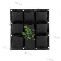 9 Pockets Wall Hanging Planting Bags Vertical Garden Planter Non-woven Fabrics Grow Bags Flowerpot Balcony DecorationYB23TH