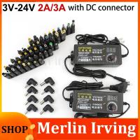 Merlin Irving Shop Adjustable AC 110V 220V To DC 3v-24v 2A 48W 72w Power Supply charger Adapter 8pin 10pin 34pin DC connector with led display