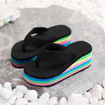 White rainbow flip on sale flops