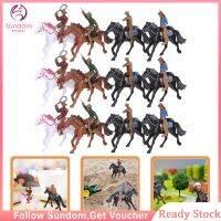 12pcs Western Cowboy Figures Desktop Model Model Models Table Layout Decors