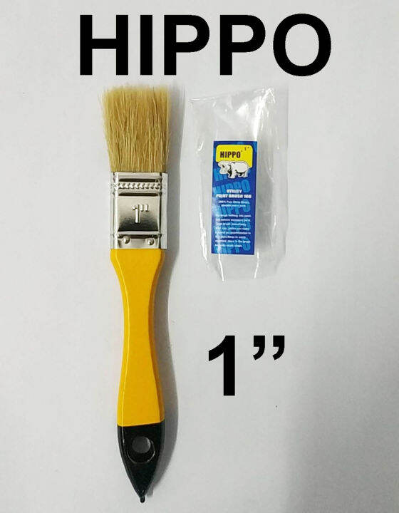 HIPPO PAINT BRUSH 1" WHITE BRISTLE