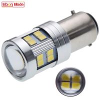 รถจักรยานยนต์1ชิ้นโคมไฟไฟหน้ารถมอเตอร์ไซค์แบบ Led BAX15D 2835 24SMD มอเตอร์สกู๊ตเตอร์ไฟหน้าไฟติดรถยนต์สีขาว6V 12V 24V