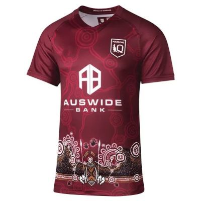 INDIGNEOUS Jersey STATE Short QUEENSLAND OF S--5XL [hot]2022 Maroons ORIGIN JERSEY QLD 2022/2023 Home/Indigneous size MAROONS Rugby