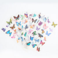 15packslot beautiful butterfly self-adhesive stickers seal sticky label decorations tools for kid DIY stationery wholesale