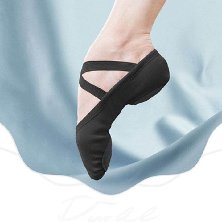 hot-dt-ballet-shoes-pointe-for-stretch-canvas-slippers-split-sole-flats-dancing