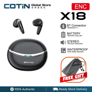 Wireless earbuds for computer with online microphone