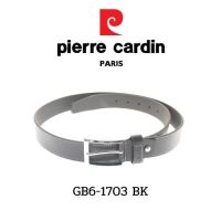 Pierre Cardin (ปีแอร์ การ์แดง) เข็มขัดหนังแท้ เข็มขัดหัวเข็ม เข็มขัดรัดเอว เข็มขัดผู้ชาย Men Belt  รุ่นGB6-1703 BK พร้อมส่ง ราคาพิเศษ