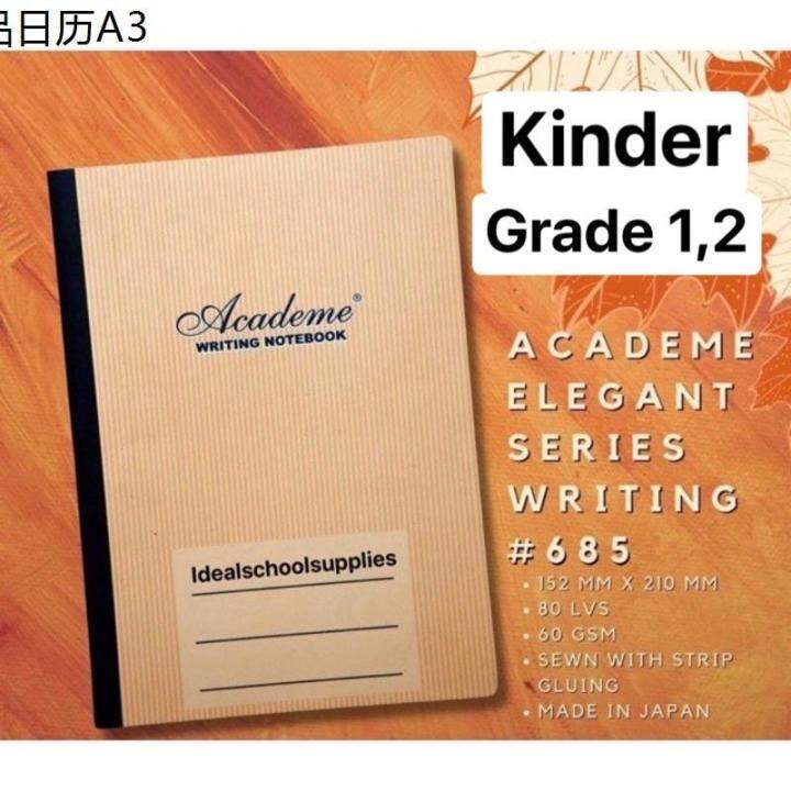 Kender Notebook Writing Notebook Blue, Red Lines 80L Grade 1,2 Kinder Wide Spacing ...
