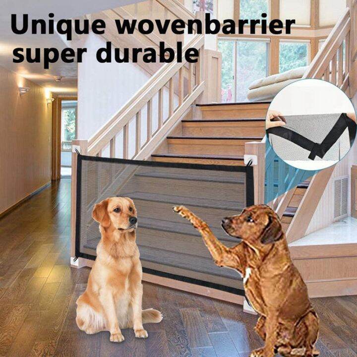 pet-safety-guard-mesh-dog-gate-pet-gate-magic-gate-for-dogs-portable-folding-safety-gates-install-anywhere-wide-safety