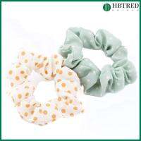 HBTRED 10ชิ้นแฟชั่นยืดหยุ่นสาวจุดพิมพ์ที่รัดผม Scrunchie เชือกที่รัดผม