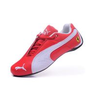 Original PM * X Ferari-รองเท้าหนังแท้ผู้ชาย Classic Racing Daily Casual Driving Low-Top Running Shoes