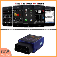 ? SUW yangguangxin Remai ELM327 OBD2 OBDII รถยนต์วินิจฉัยบลูทูธสแกนเนอร์แรงบิดสแกนอัตโนมัติสำหรับ Android