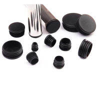 10pcs PVC รอบท่อปลั๊กสีดำ 10-76 มม.ด้านในฝุ่นเฟอร์นิเจอร์ขาปลั๊กเก้าอี้ Blanking end CAPS Protector ฮาร์ดแวร์-Wefdger