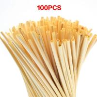 ✐ 200/100/50pcs Disposable Straws Natural Degradable Plant Environmental Protection Wheat Plastic Straw Disposable Kitchenware