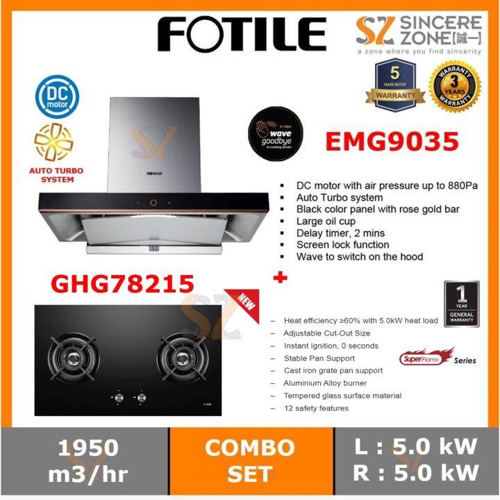 FOTILE EMG9035 Chimney Hood 1440m3/h / DC Inverter Motor / Motion ...