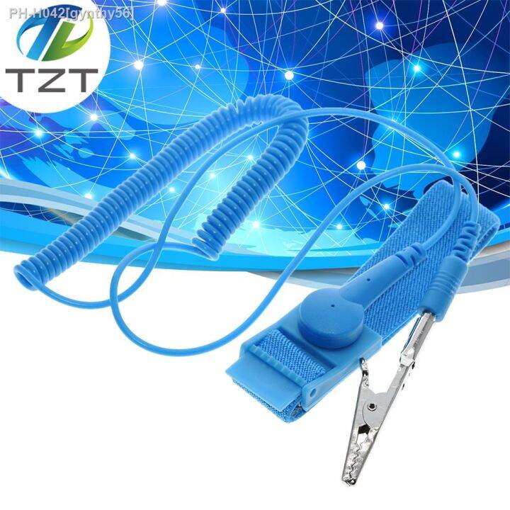 ☁ TZT Adjustable Anti Static Bracelet Electrostatic ESD Discharge Cable