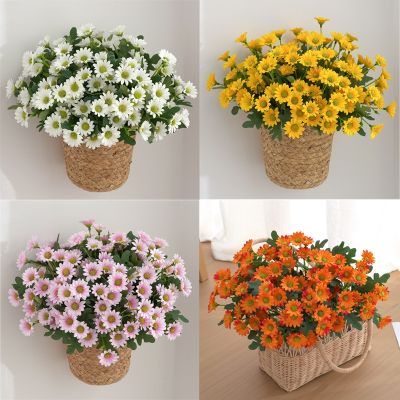 [AYIQ Flower Shop] ดอกไม้ประดิษฐ์พืช31เซนติเมตร Sun F Lower ที่มีสีสันขนาดเล็กเดซี่ผ้าไหมบ้านสวนตกแต่งดอกเบญจมาศแต่งงาน DIY พรรค