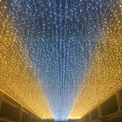 LED Icicle Light Curtain Light Christmas Garlands Fairy Light 220V EU Plug Starry Festival Party Outdoor Waterproof Light Decor Power Points  Switches