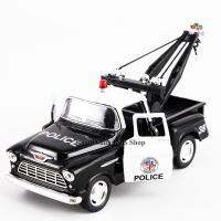 ProudNada Toys ของเล่นเด็ก โมเดล รถตำรวจ ยกรถ KiNSMART 1955 Chevrolet Chevy Stepside Pick-Up(Police) KT5330