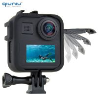 เคสกรอบกันกระแทกมาตรฐาน QIUNIU สำหรับ Gopro Max ปลอกหุ้มสำหรับ Go Pro สูงสุด360กล้องพาโนรามาอุปกรณ์เสริม Go Pro