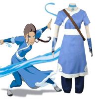 Avatar The Last Airbender Katara Cosplay Blue Costume Girl Halloween Outfits New