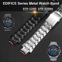 สแตนเลสสตีลสำหรับผู้ชาย5345 316L สำหรับ Casio ซีรีส์สายนาฬิกาข้อมือ EFR-539D 539BK 27x16mm อุปกรณ์เสริมสายนาฬิกาโลหะ