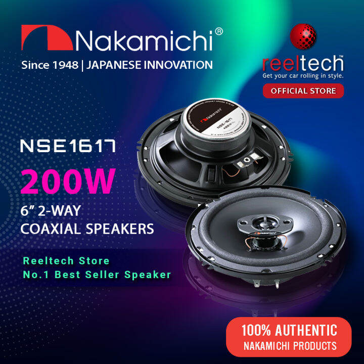 Nakamichi NSE1617 200W Speaker 6‘’ 2WAY Speaker Kereta Speaker