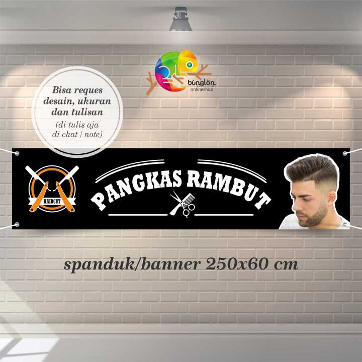 Spanduk Banner Pangkas Rambut Model Terbaru Lazada Indonesia 