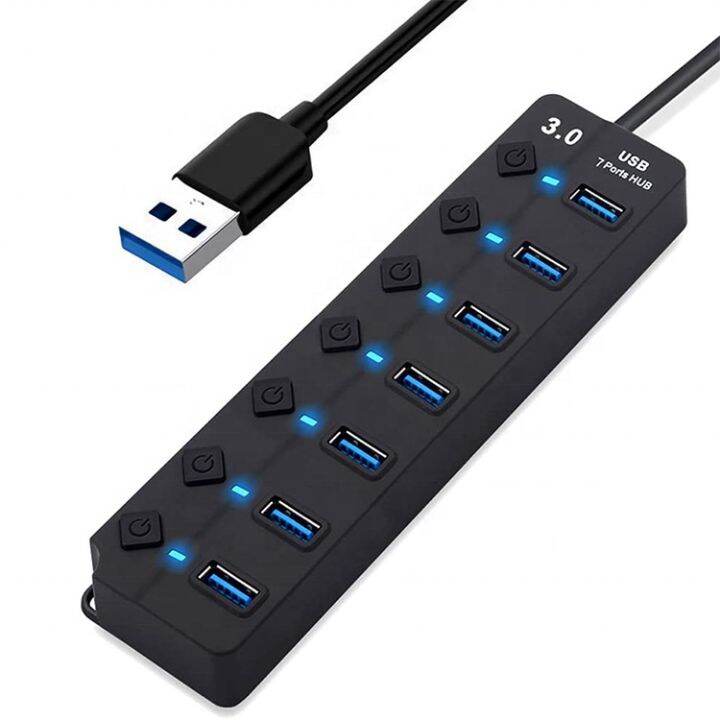 7 Port USB3.0 Adapter Portable USB Multiport Usb Hub USB 3.0 Ports Hub ...