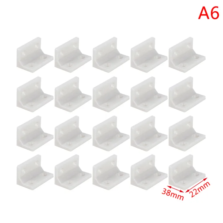 20Pcs Thick Nylon Plastic Corner Brackets Plywood Connector Joint