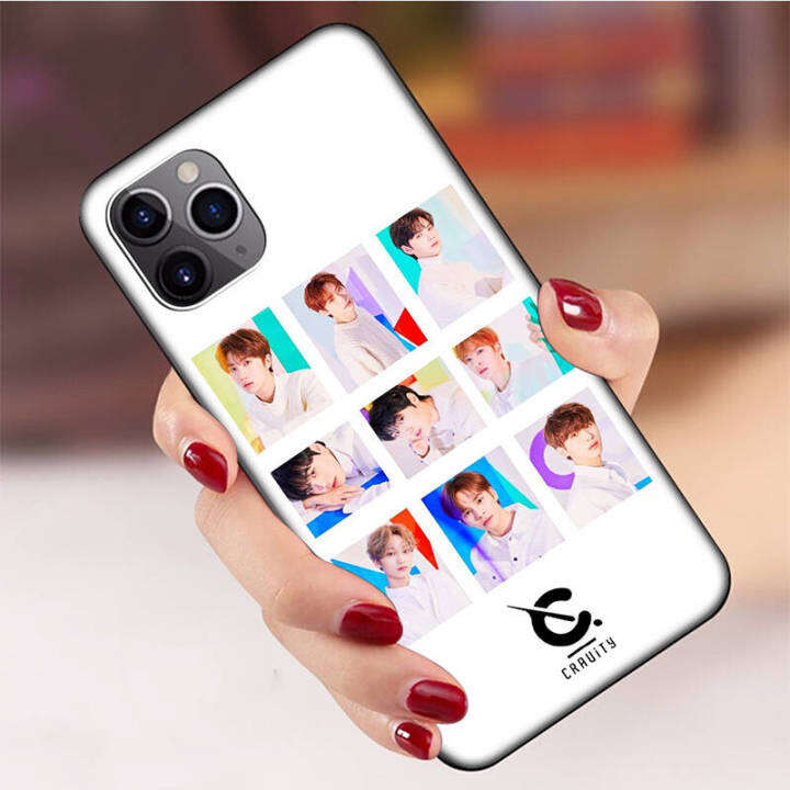 casing-หรับ-iphone-14-13-11-pro-max-11-mini-8-8-plus-11fe-cravity-k-pop-band-pattern-phone-เคสโทรศัพท์-อ่อนนุ่ม-tpu-shockproof-black-ปก