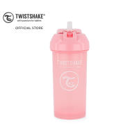 Twistshake Straw Cup แก้วน้ำสำหรับเด็ก มีหลอดดูด ป้องกันการหกเลอะเทอะ 360ml (สีชมพู/Pastel Pink)