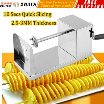 Electric Commercial Spiral Tornado Potato Cutter Twister Vegetable Chips  Slicer