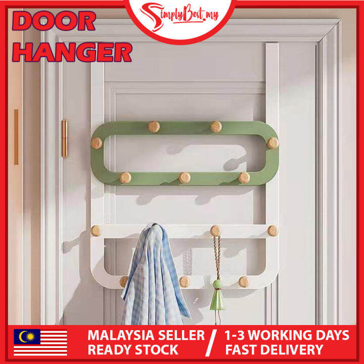 SIMPLYBEST Modern Overdoor Hanger Metal Hook Behind Door Organizer