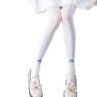 ญี่ปุ่น Lolita สีขาว Pantyhose Fairy Tale การ์ตูนสำหรับแมวกระต่ายสาวรูปแบบ Kawaii Tights ผู้หญิงคอสเพลย์ Stocki