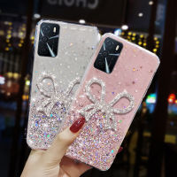 เคส A16 OPPO เคสโทรศัพท์ลายท้องฟ้าระยิบระยับสุดหรูประดับพลอยเทียมรูปผีเสื้อสำหรับหญิงสาวเคสซิลิโคนนิ่มกันกระแทกฝาครอบด้านหลัง