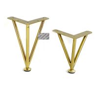 【LZ】♦☃☍  Armário triangular de aço e titânio 2 peças pé triangular de mesa de café com pés de nivelamento