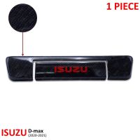 ครอบมือเปิดท้ายกระบะ ครอบมือเปิดประตูท้าย ครอบมือเปิดท้าย รุ่นไม่มีกล้อง "Isuzu" สีเครฟล่าดำ สำหรับ Isuzu D-max Spark Hi-Lander V-Cross 2020-2021