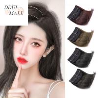 DDUI สีน้ำตาลสีน้ำตาลเข้ม เท็จปลอมปลอม ขนปุยฟู ไฟเบอร์ทนความร้อน สำหรับผู้หญิง อุปกรณ์เสริมผม การต่อผม สาวๆ คลิปใน ฝาครอบผมด้านบน แผ่นใยสังเคราะห์ใยสังเคราะห์ แผ่นผมไร้รอยต่อที่มองไม่เห็น แผ่นรากผมหนา